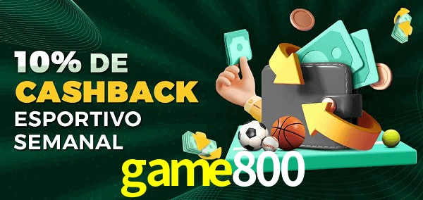 10% de bônus de cashback na game800